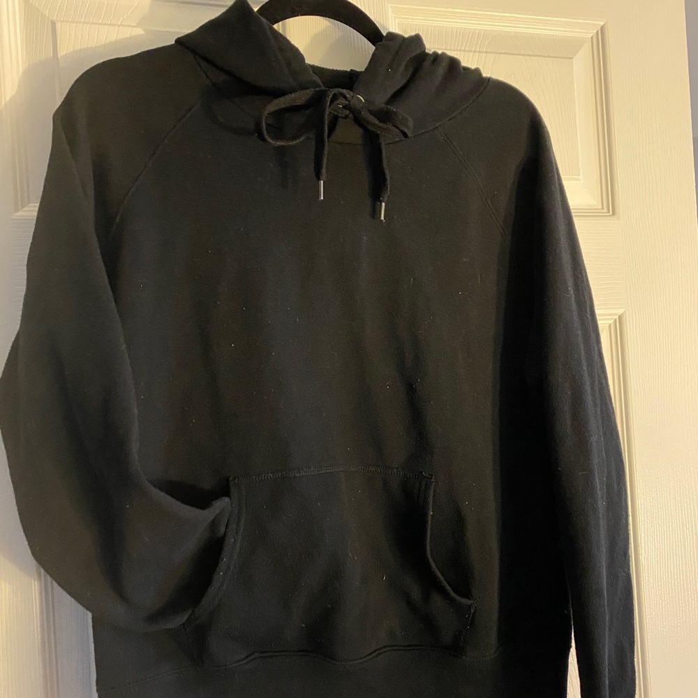 Solid black hoodie